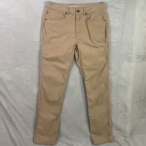Western Rise AT Slim Pants Mens Size 32x30 Tan Nylon Spandex Stretch